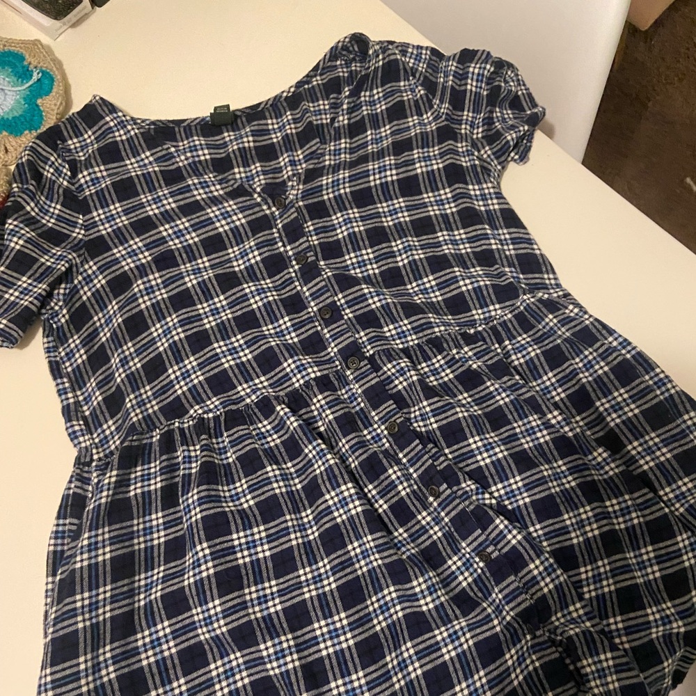 Gingham babydoll dress